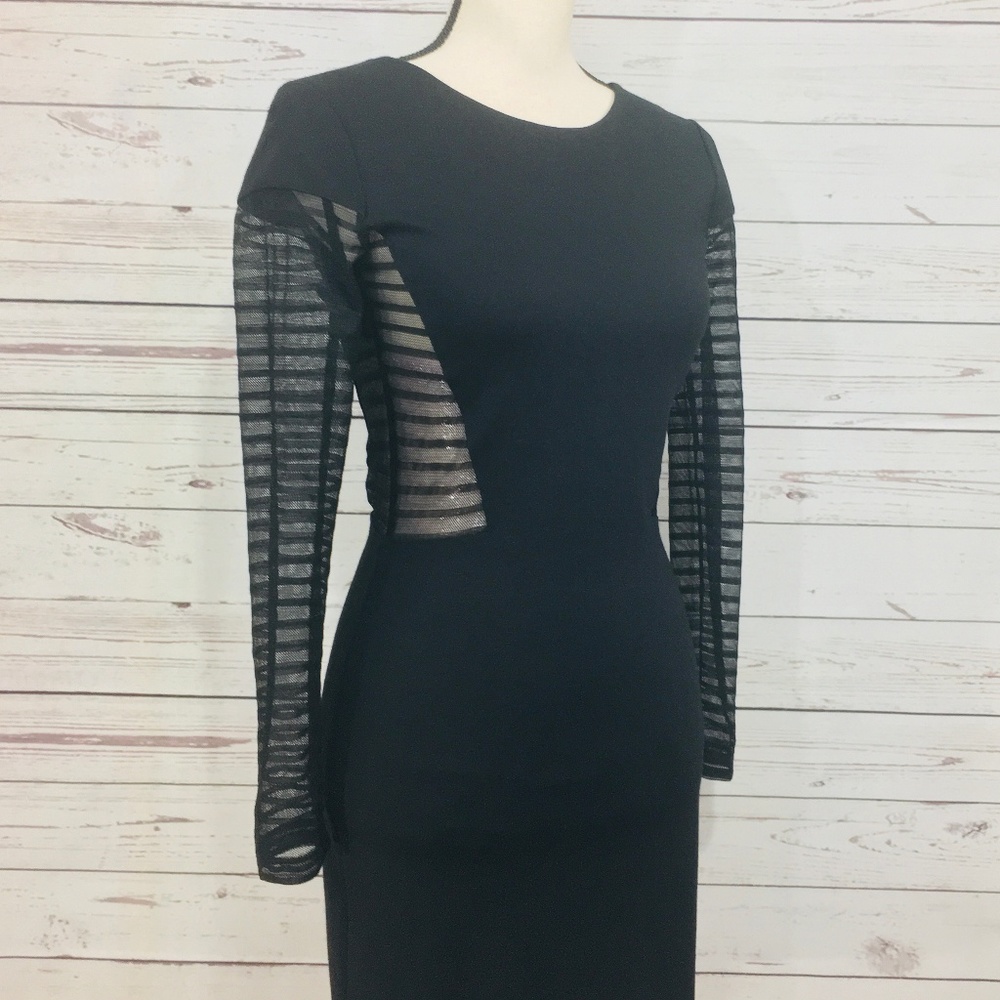 French Connection ~ Bette Mesh Inset Jersey Dress - Picture 8 of 10